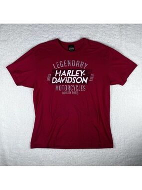Harley Davidson Mens XL Red Graphic Tshirt Greenville South Carolina 2011